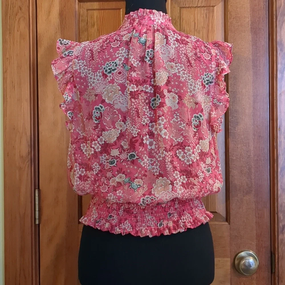 Rachel Zoe Pink Floral Crop Top - Picture 4 of 9